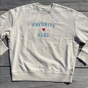 Favorite Daughter favorite Aunt Heart Logo Sweatshirt size XS NWT
